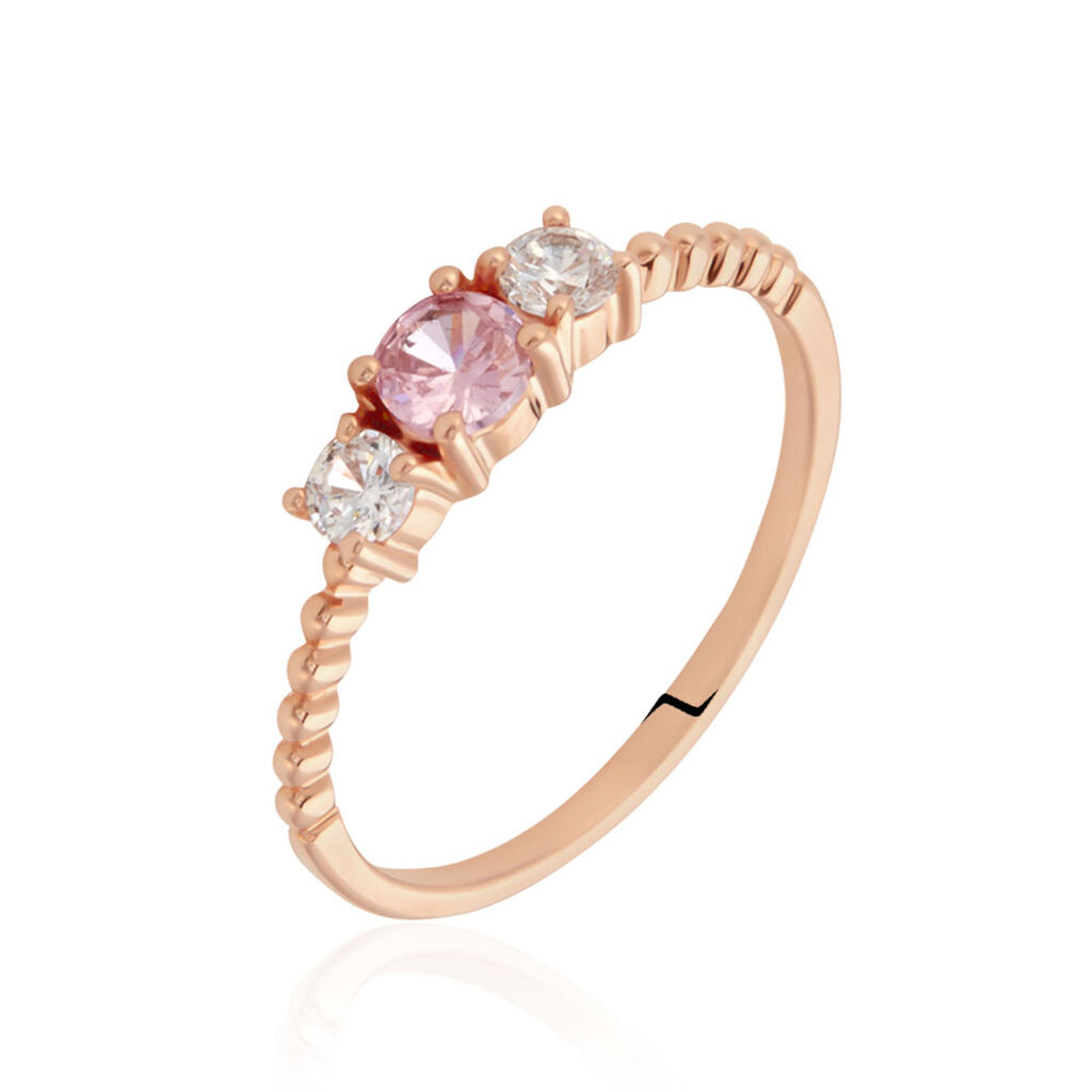 Anillo de Oro Rosado con Zafiro Rosado y Diamantes: Sofisticación