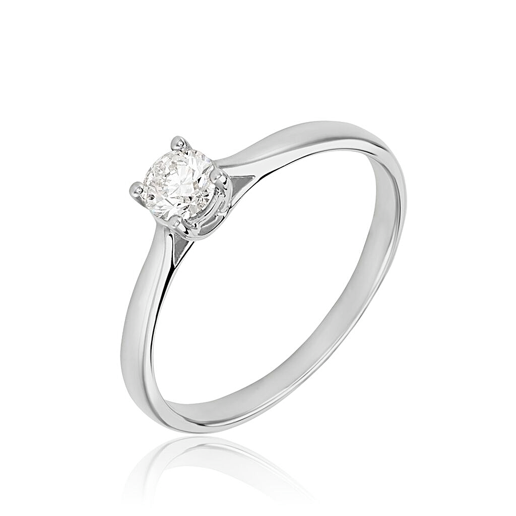 Anillo Solitario Con Amatista Corte Redonda