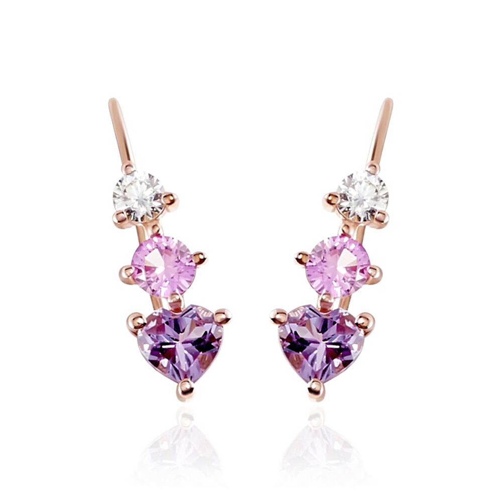 Aretes de oro rosado Bombay