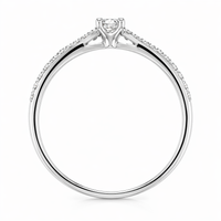 Anillo de diamantes en oro blanco 18k