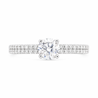 Anillo con diamantes en oro blanco