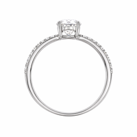 Anillo con diamantes en oro blanco