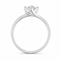 Anillo de oro blanco con diamante
