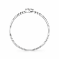 Anillo de diamantes en pave de oro blanco