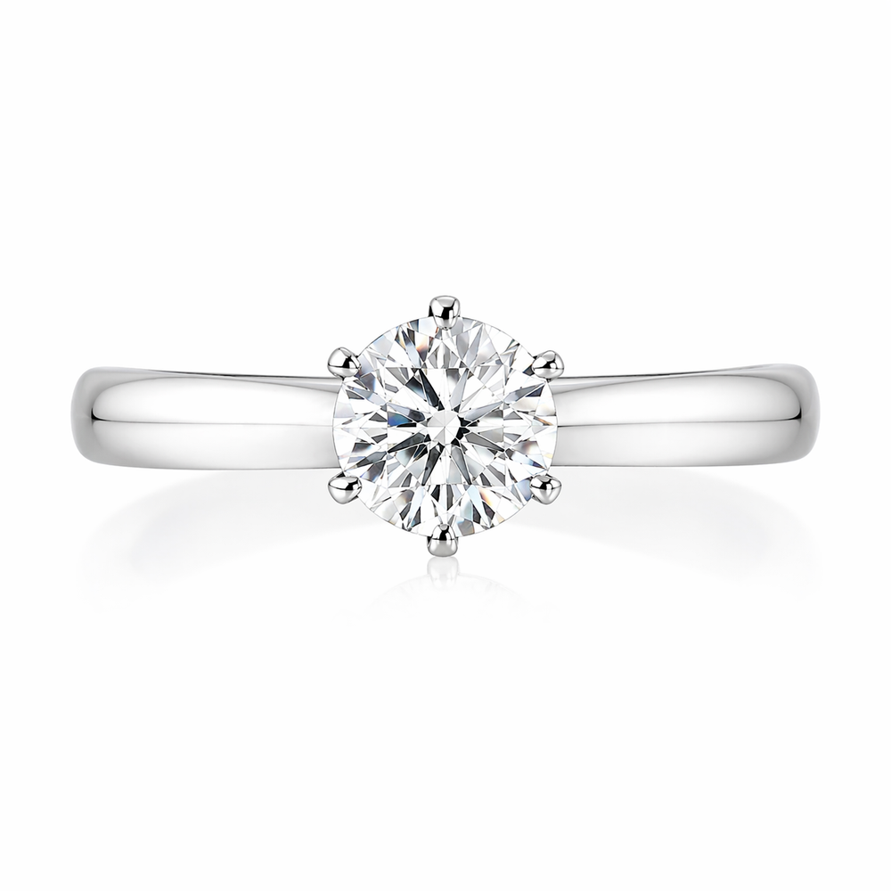 Anillo de compromiso para mujer de oro blanco 18k - Dubai