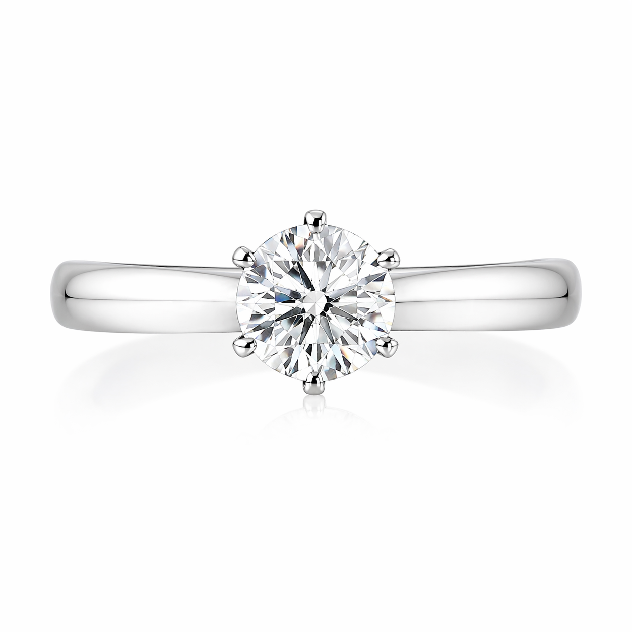 Anillo de compromiso para mujer de oro blanco 18k - Dubai