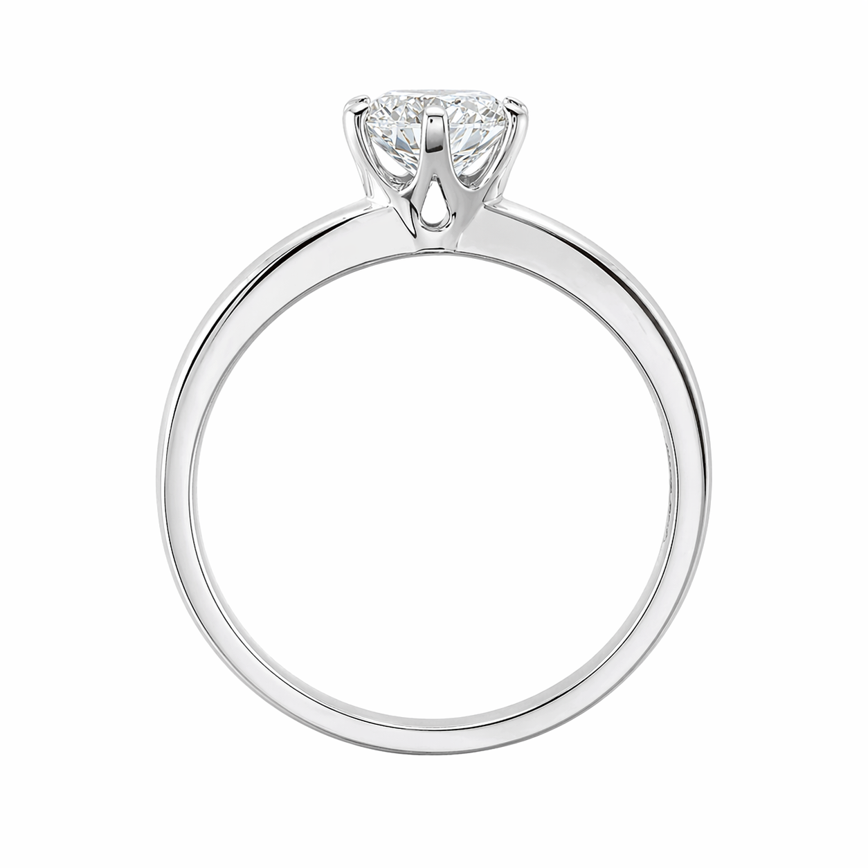 Anillo de compromiso para mujer de oro blanco 18k - Dubai