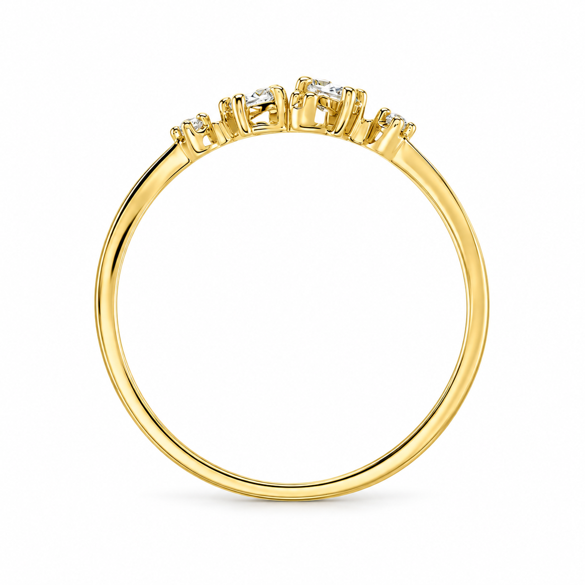 Anillo con diamantes en oro amarillo - Fortaleza