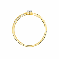 Anillo de oro amarillo con diamantes 