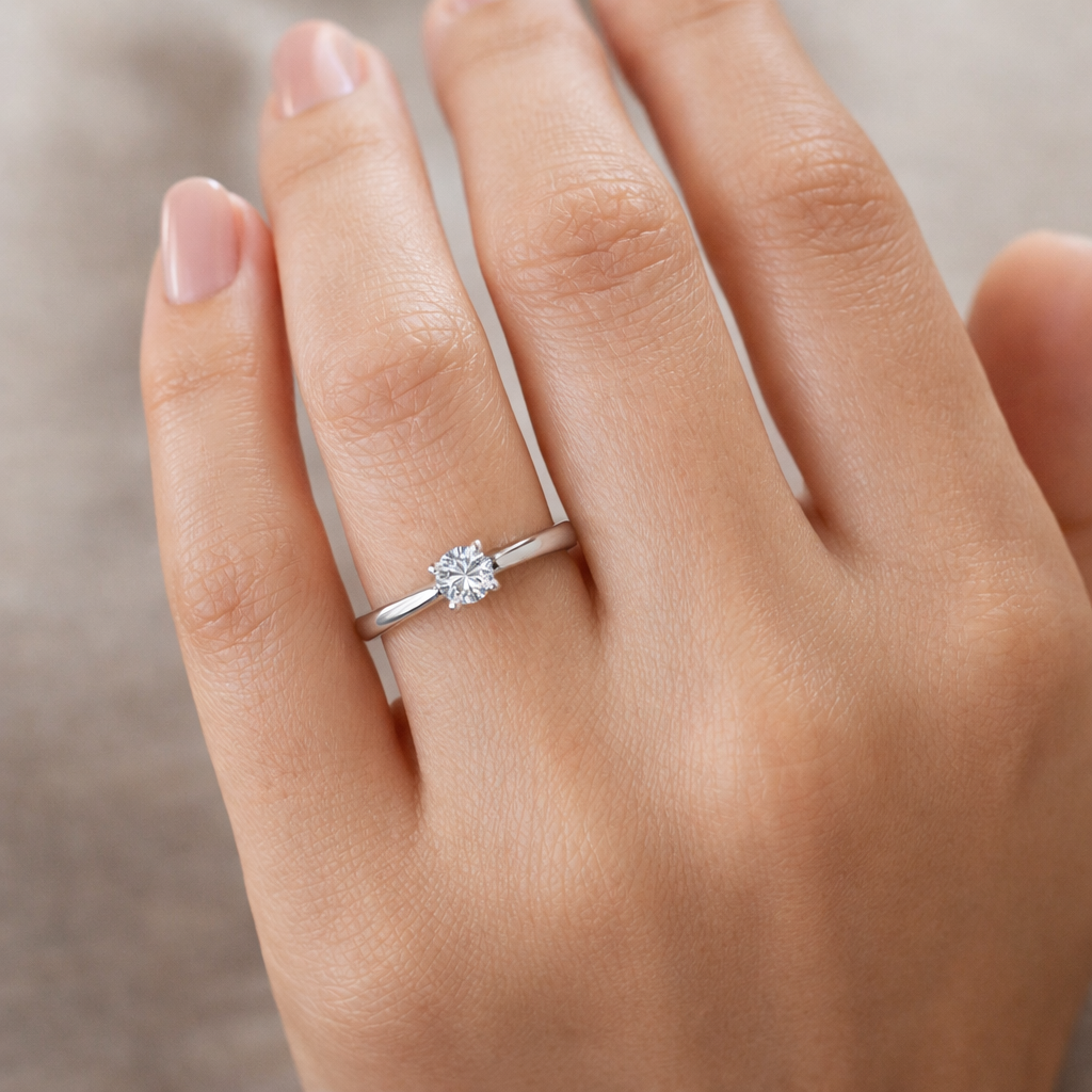 Anillo de compromiso con diamante de 40 puntos 