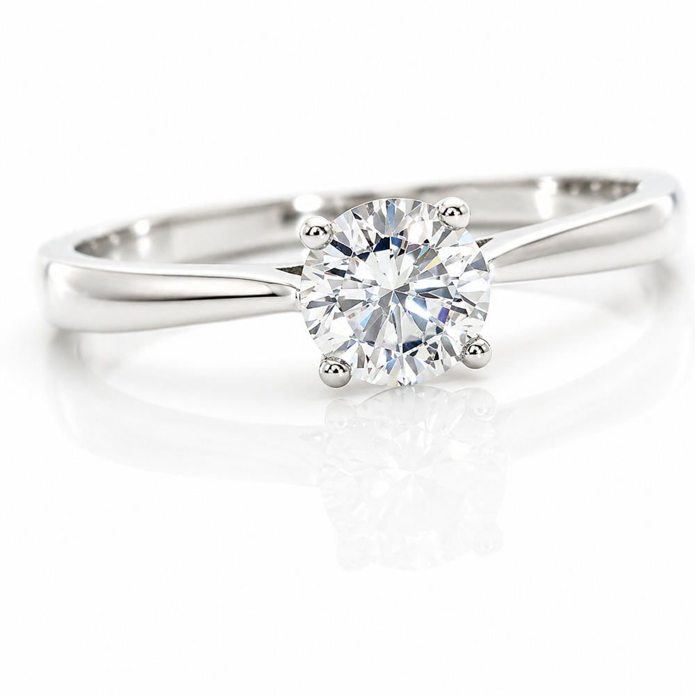 Anillo solitario de diamante