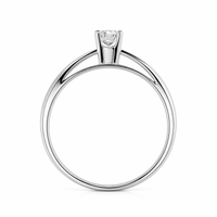 Anillo solitario con diamante redondo