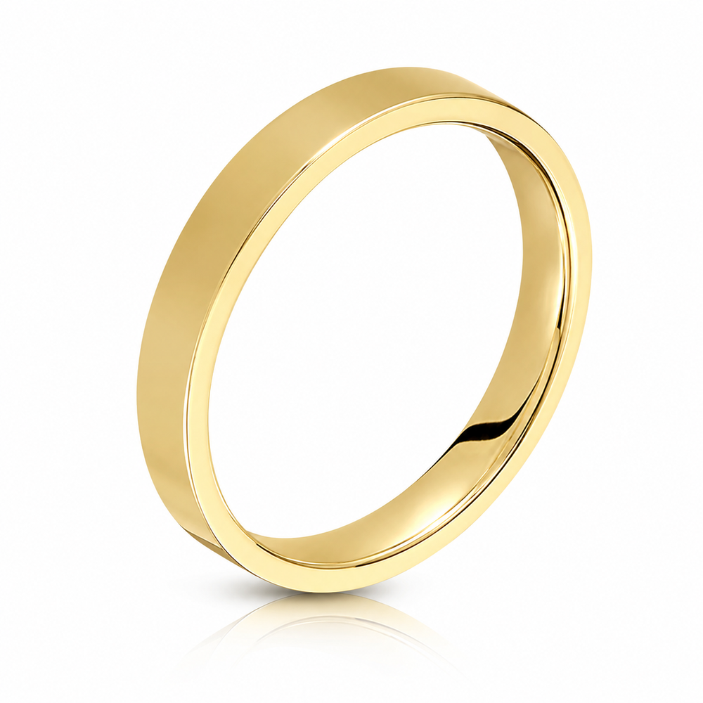 Argolla de oro amarillo 18k plana de 5mm - Okinawa