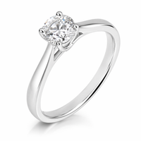 Anillo de diamante en oro blanco