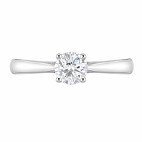 Anillo de diamante en oro blanco