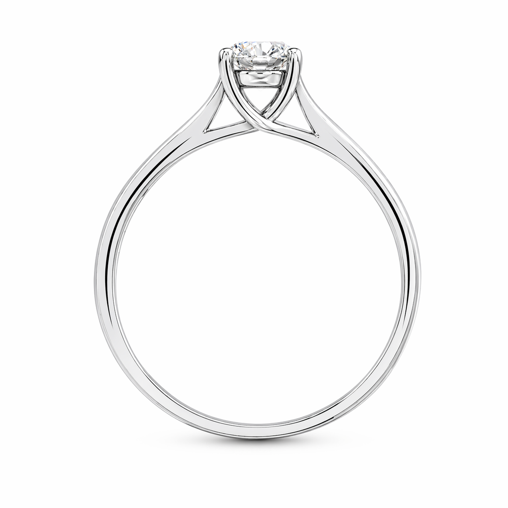 Anillo de diamante en oro blanco