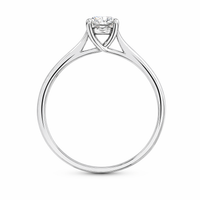 Anillo de diamante en oro blanco