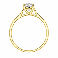 Anillo de diamante en oro amarillo 