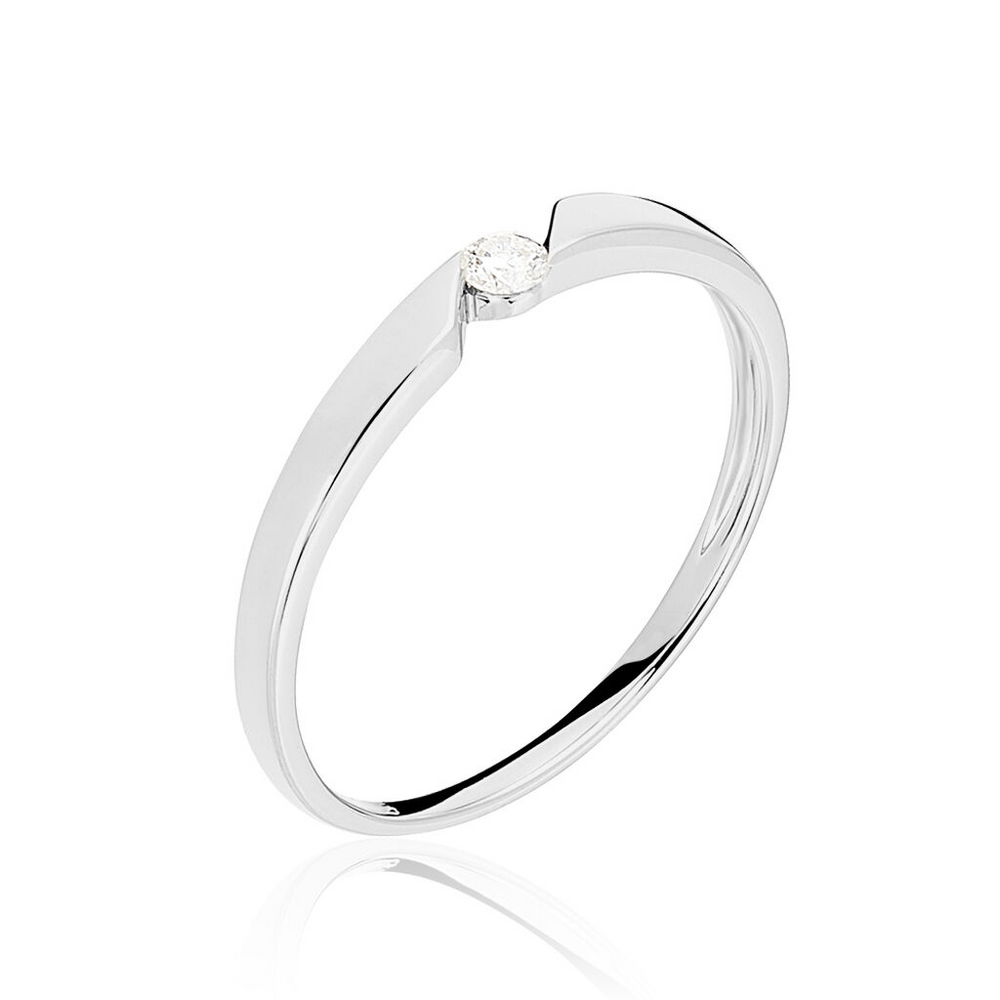 Anillo de compromiso Santorini, estilo solitario con diamante