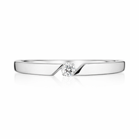 Anillo en oro blanco con diamante 