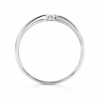 Anillo en oro blanco con diamante 