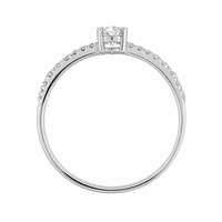 Anillo de compromiso con diamantes naturales 