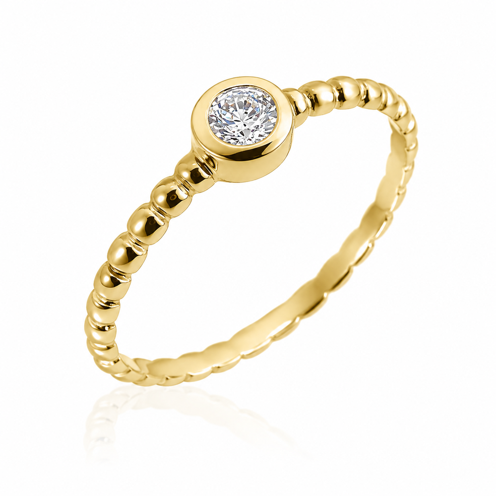 Anillo de oro amarillo con diamante - Sierra Vista