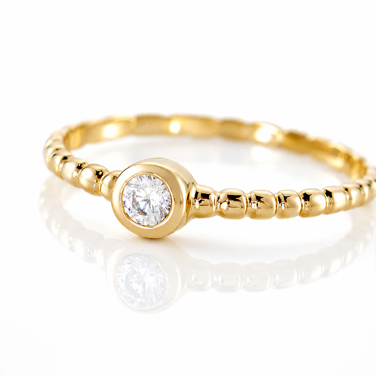 Anillo de oro amarillo con diamante - Sierra Vista