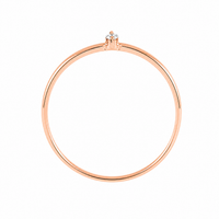 Anillo de oro rosado con diamante