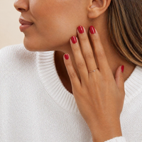 Anillo de oro rosado con diamante