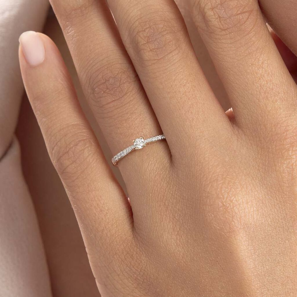 Anillo Compromiso Oro Anillo De Oro Blanco 18k Precio Anillo De