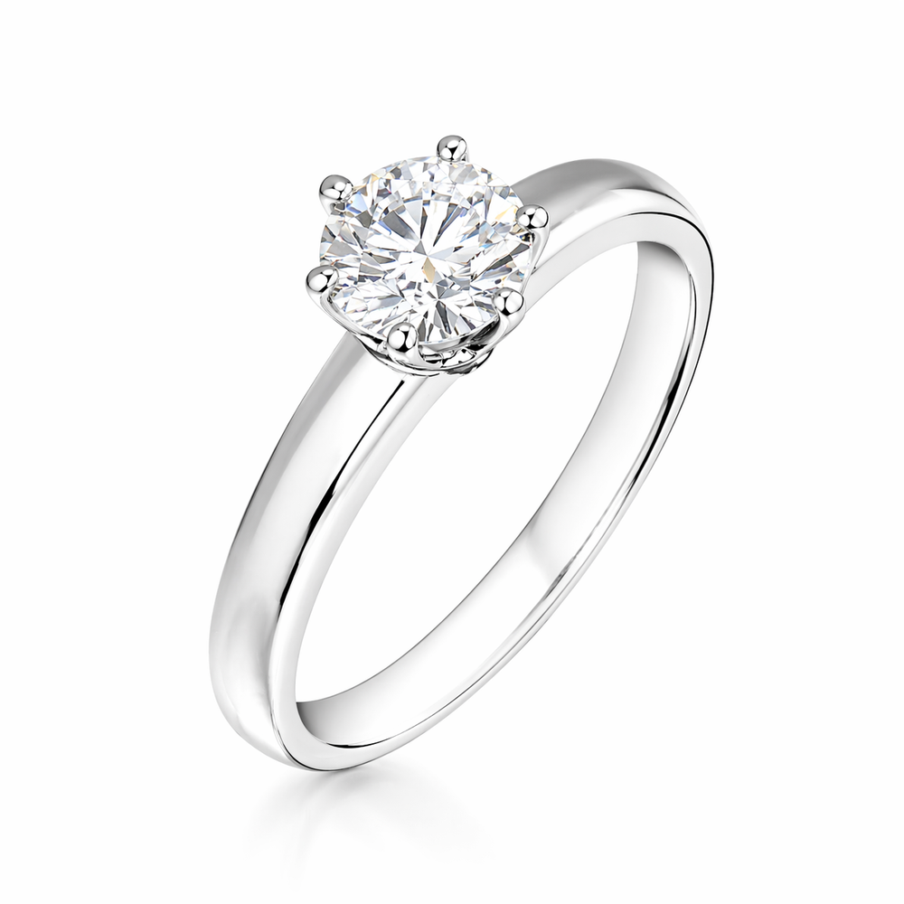 Anillo de compromiso para mujer de oro blanco 18k - Dubai