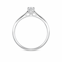 Anillo de oro blanco con diamantes redondos 