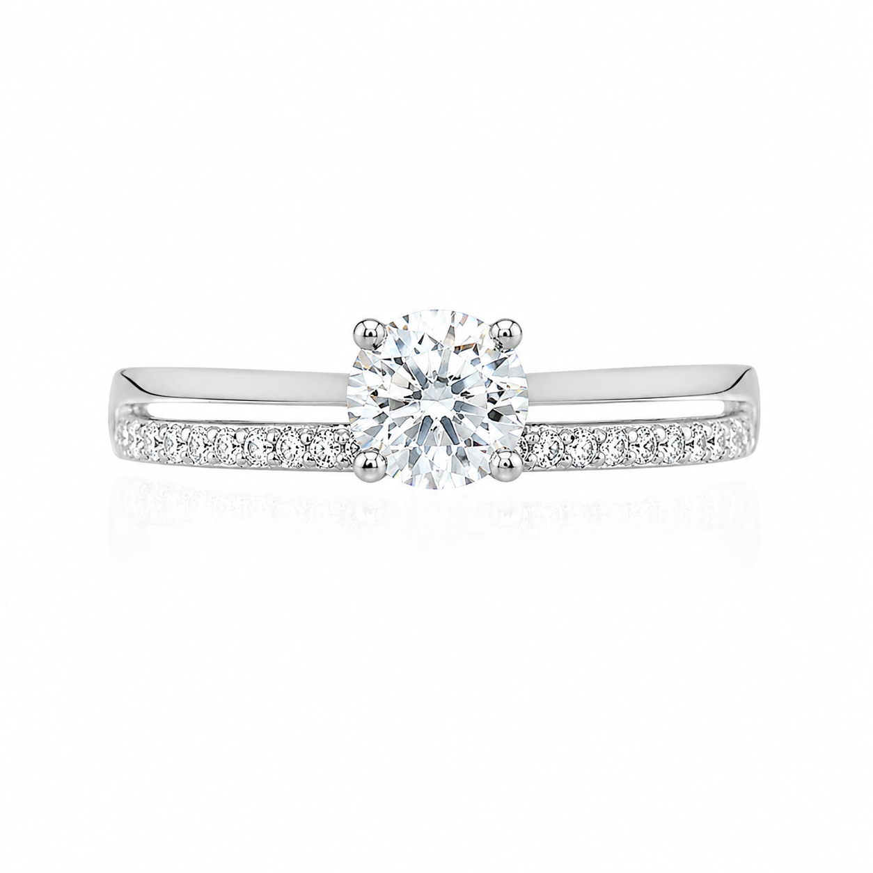 Anillo de diamantes naturales
