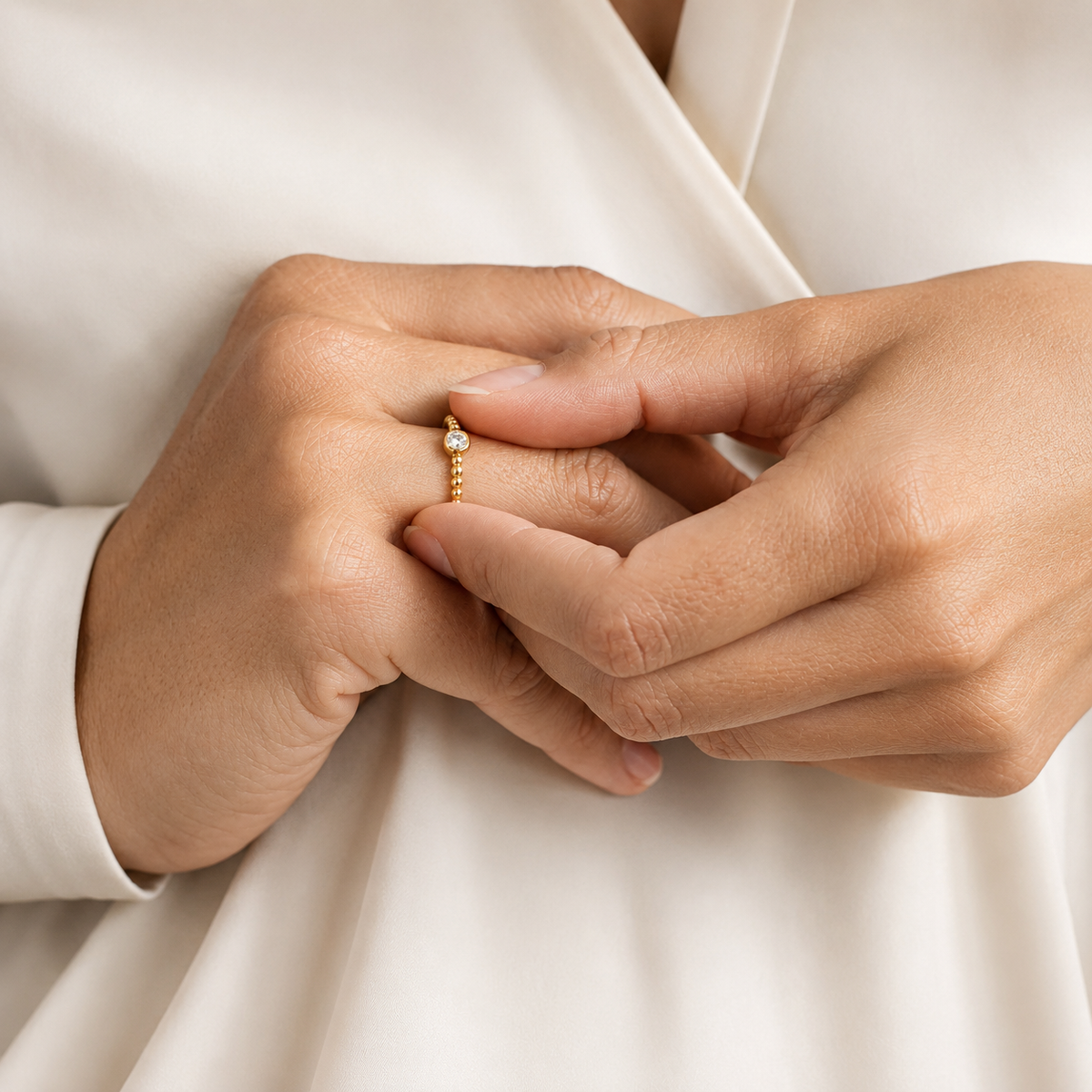 Anillo de oro amarillo con diamante - Sierra Vista
