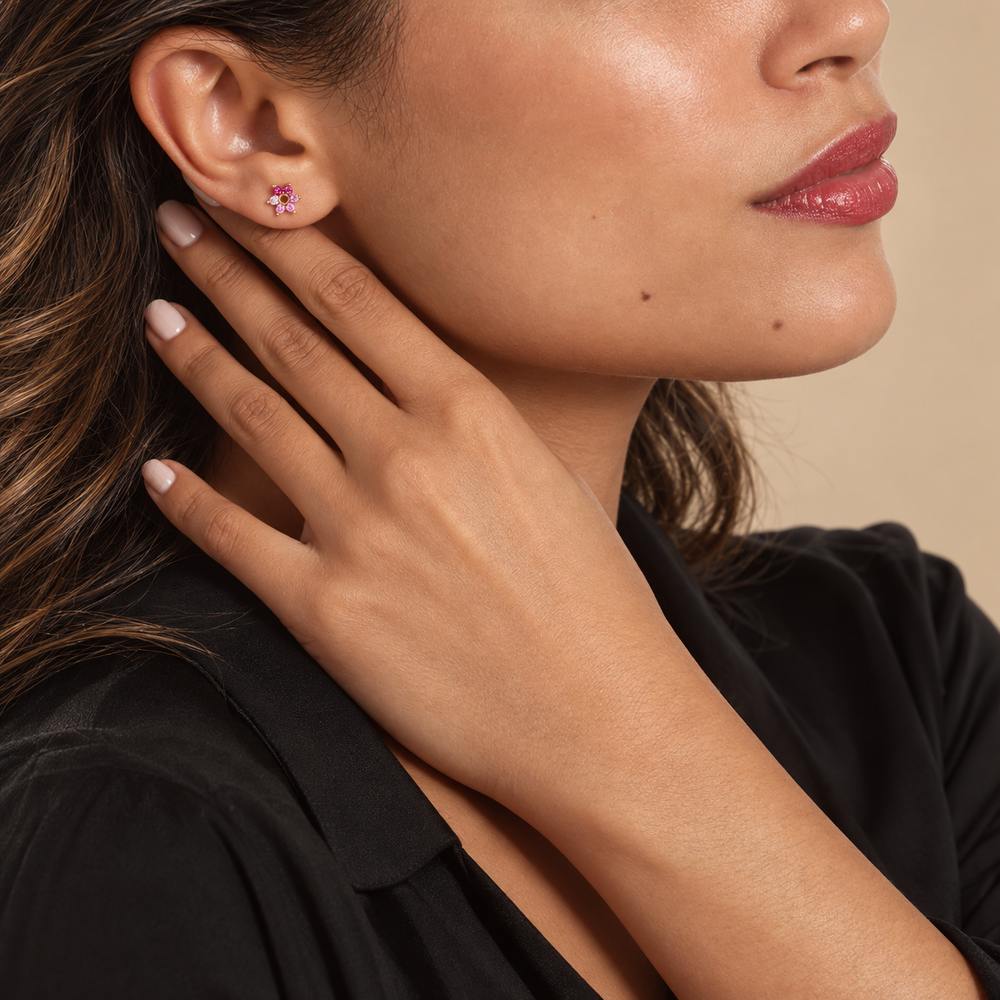 Port Vila earrings, flower shaped