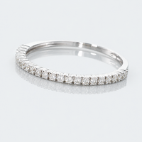 Argolla de matrimonio de oro blanco con diamantes 