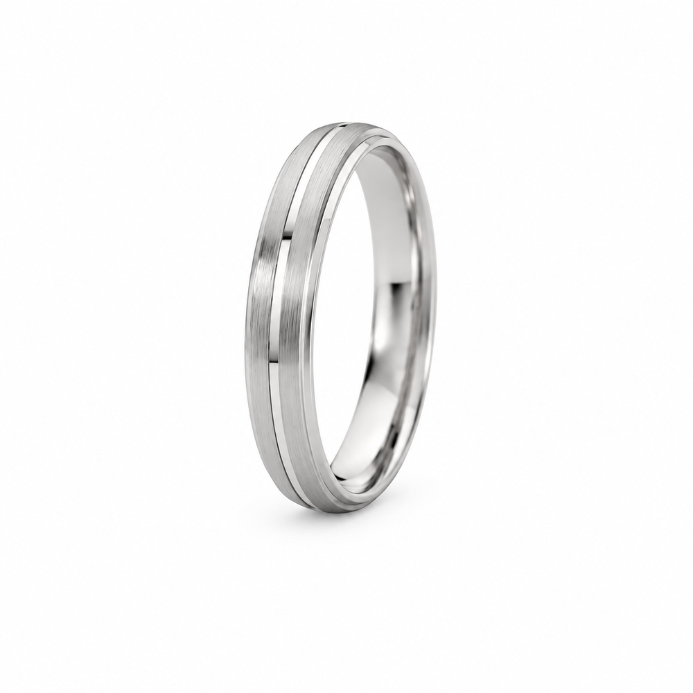 Argolla en oro blanco Cali (4mm)