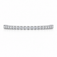 Argolla de matrimonio para mujer en oro blanco 18k con diamantes naturales
