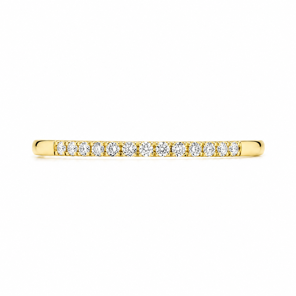 Argolla de oro amarillo con diamantes 