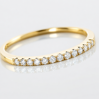 Argolla de oro amarillo con diamantes 
