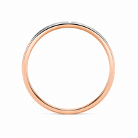 Argolla de dos oros blanco y rosado