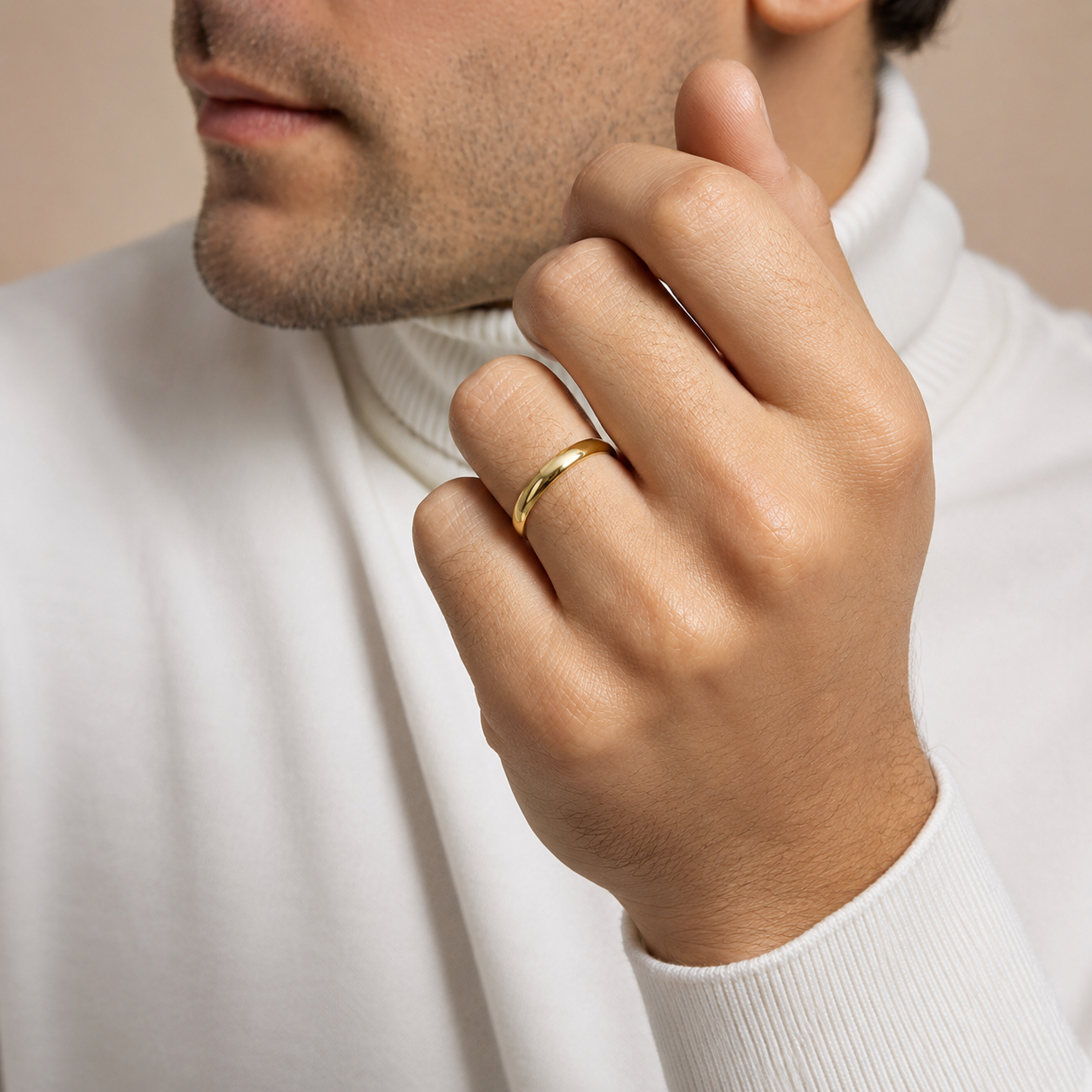 Argolla de oro amarillo para matrimonio