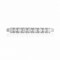 Argolla de oro blanco con diamantes 