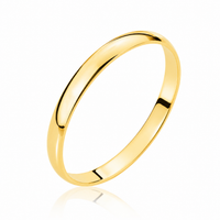 Argolla de oro amarillo media caña para matrimonio 
