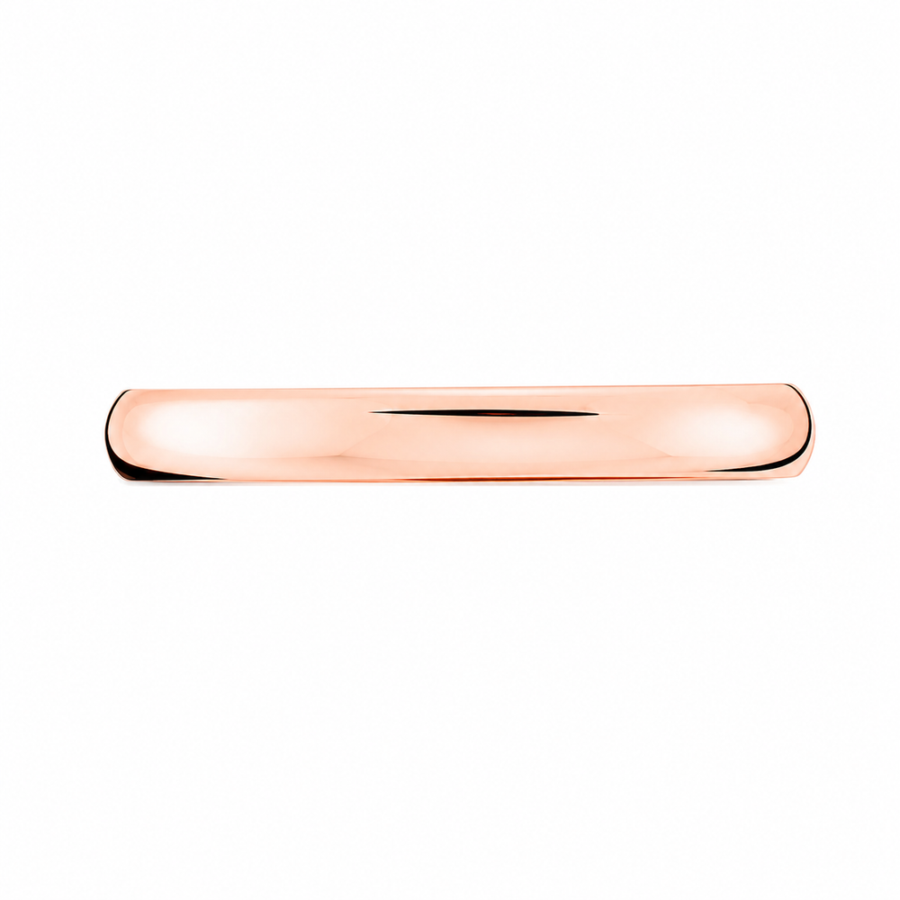 Argolla de matrimonio en oro rosado 18k