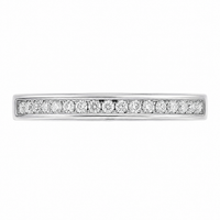 Argolla de matrimonio de oro blanco con diamantes naturales 