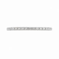 Argolla estilo eternity de oro blanco con diamantes