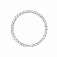 Argolla estilo eternity de oro blanco con diamantes