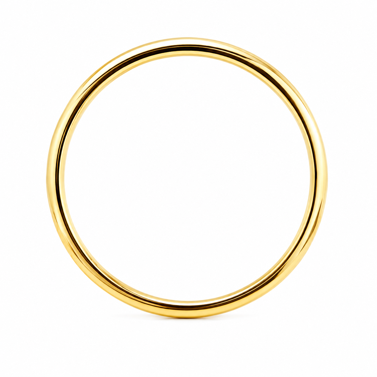 Argolla de matrimonio de oro amarillo diseño con facetas 
